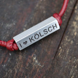 Klüngel-Armband I LOVE KÖLSCH / rot
