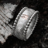 6 mm breit Premium Ring mit zwei Beisteckringen