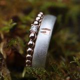 Beisteckring & mit Kölner Dom Ring / schwammmatt