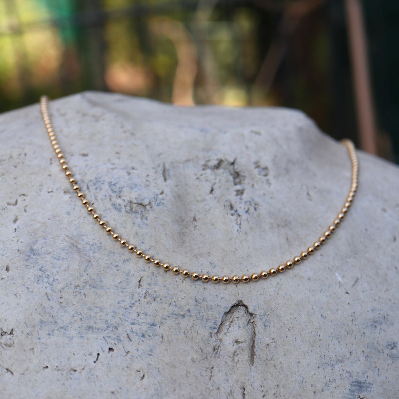 Kugelkette 2,2 mm vergoldet
