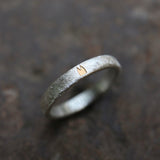4mm Premium Ring Eismatt mit vergoldetem Dom