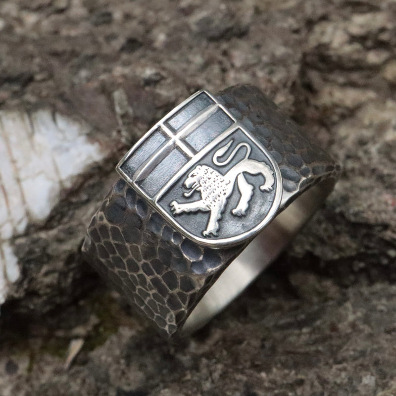 Bonner Deluxe Ring geschwärzt mit Hammerschlag