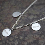 FAMILIENCOLLIER DELUXE THREE Gravur gerade