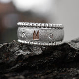6 mm breit Premium Ring mit zwei Beisteckringen