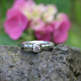 Beisteckring Hammerschlag mit einem 0,25ct Diamant