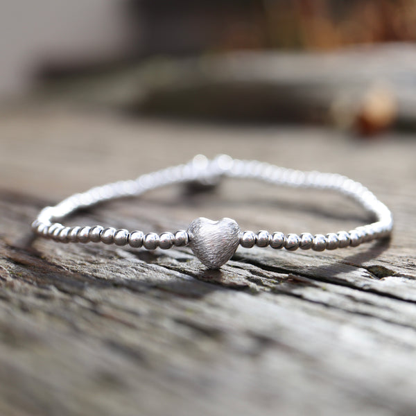 Herz Armband eismatt