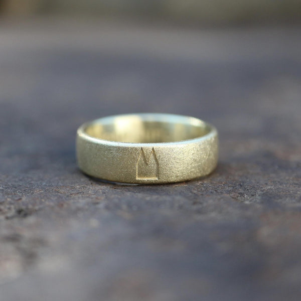 6 mm breiter Premium Ring aus 585 Gelbgold