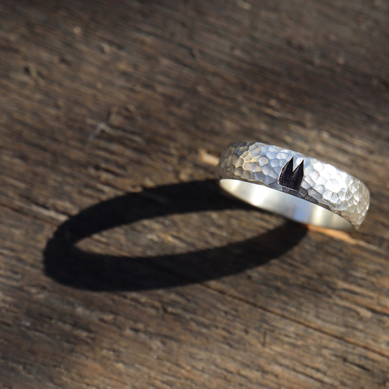 6 mm Kölner Premium Ring mit Hammerschlag