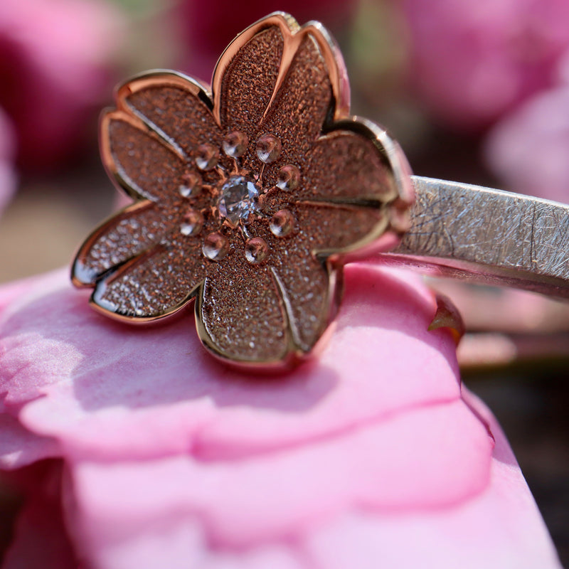 Bonner Kirschblüten Ring mit Diamant 🌸