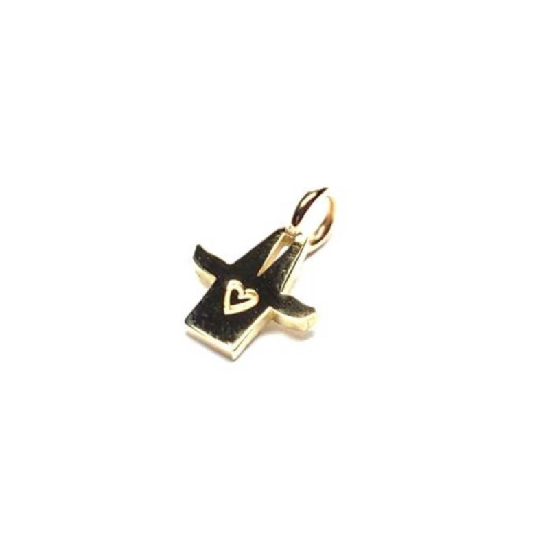 Mini Kölner Dom-Schutzengel Anhänger aus Gelbgold