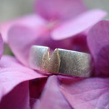 Klüngel-Ring mit Rotgold 8 mm breit