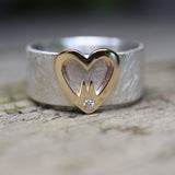 Hätz Ring 10 mm breit mit Diamant