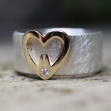Hätz Ring 10 mm breit mit Diamant