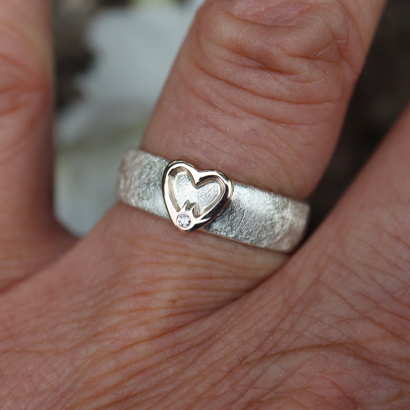 Hätz Ring mit Diamanten 6mm breit
