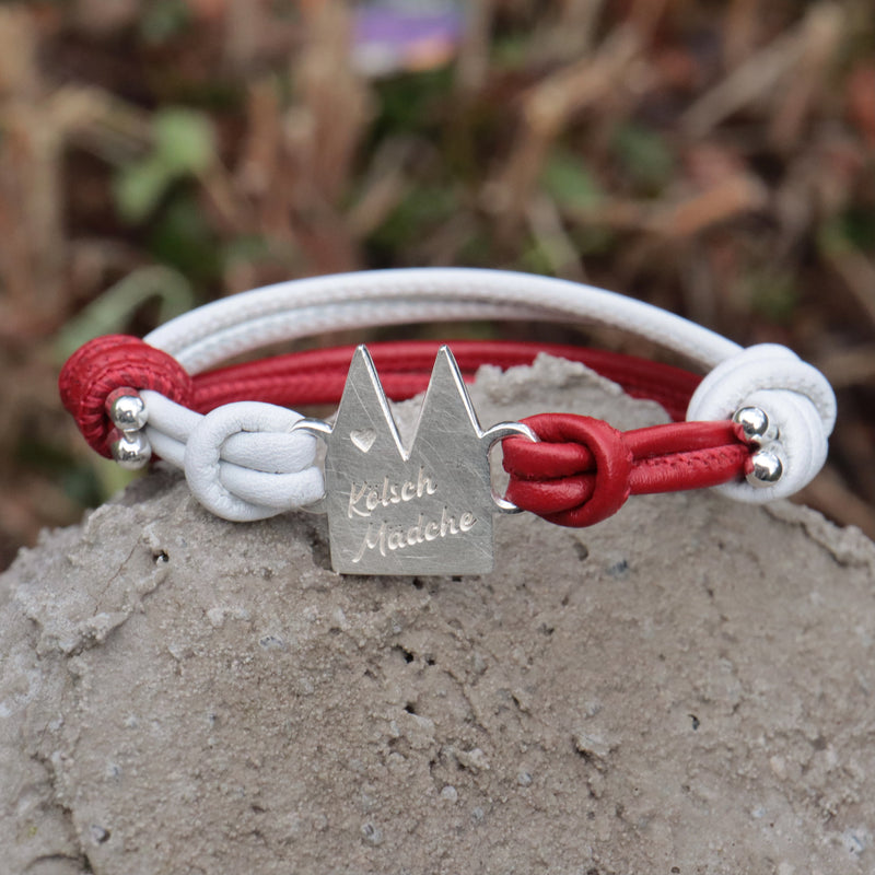 Klüngel-Lederarmband mit Gravur