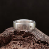 6 mm breit Premium Ring mit zwei Diamanten