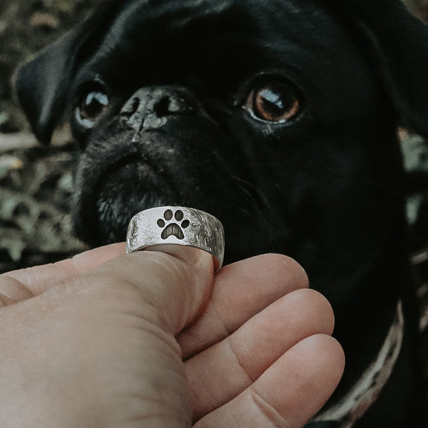 8 mm Ring mit Pfote