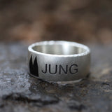 10 mm Premium Ring schwammmatt mit Dom mit außen Gravur