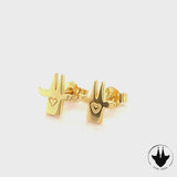 Kölner-Dom-Schutzengel Ohrringe aus Gold