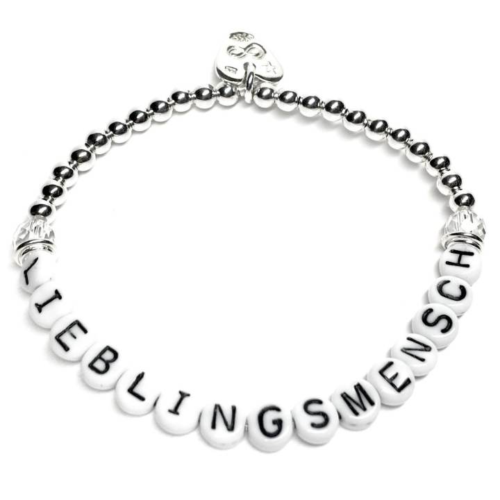 Letter-Basic Armband mit Bergkristall