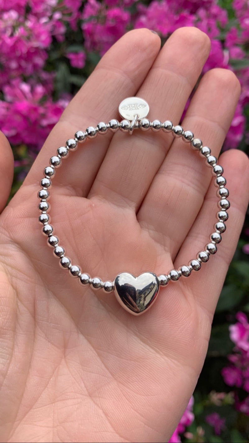 Herz Armband poliert