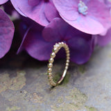 Beisteckring Kügelchen mit einem 0,05ct Diamant